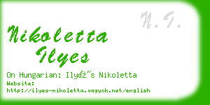 nikoletta ilyes business card